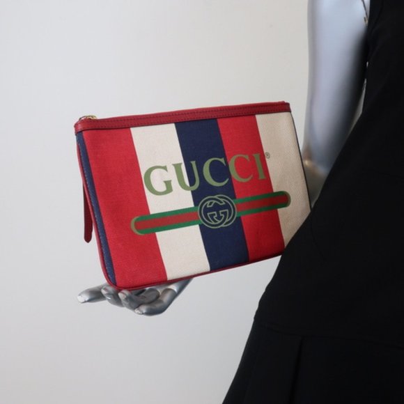 Gucci Handbags - Gucci Linea Merida Striped Canvas Sylvie Baiadera
